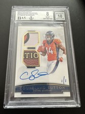 2022 National Treasures Courtland Sutton 1/1 RPA Auto Patch BGS 8 Auto 10 Bronco