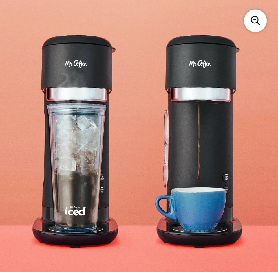 Mr. Coffee Single-Serve Iced Hot Coffee Maker Tumbler Reusable Filter Rock Gray - Image 3 of 4