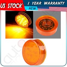 New 1x 2.5 Amber Round 13bulbs Led Clearance Side Marker Lights Fits Trailer