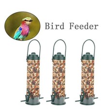 Hanging Garden Wild Bird Feeder Container Hanger Outdoor Green Feeding