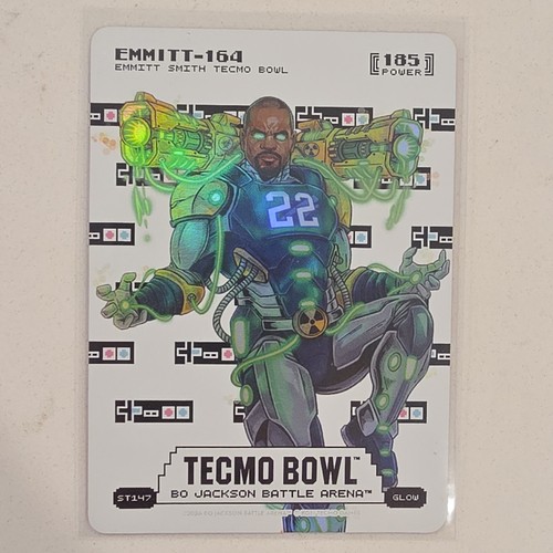 Bo Jackson Battle Arena Emmitt Smith Tecmo Bowl Glow Card EMMITT-164