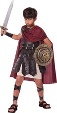 Spartan Warrior Gladiator Roman Soldier Fancy Dress Up Halloween Child Costume