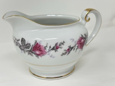 Vintage Spring China Japan Greystone Floral Rose Creamer Dish Spout and Handle