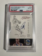 Stephen Curry 2012Panini Signatures 1/5 Red Die Cut Auto PSA 8 Warriors Pop 1