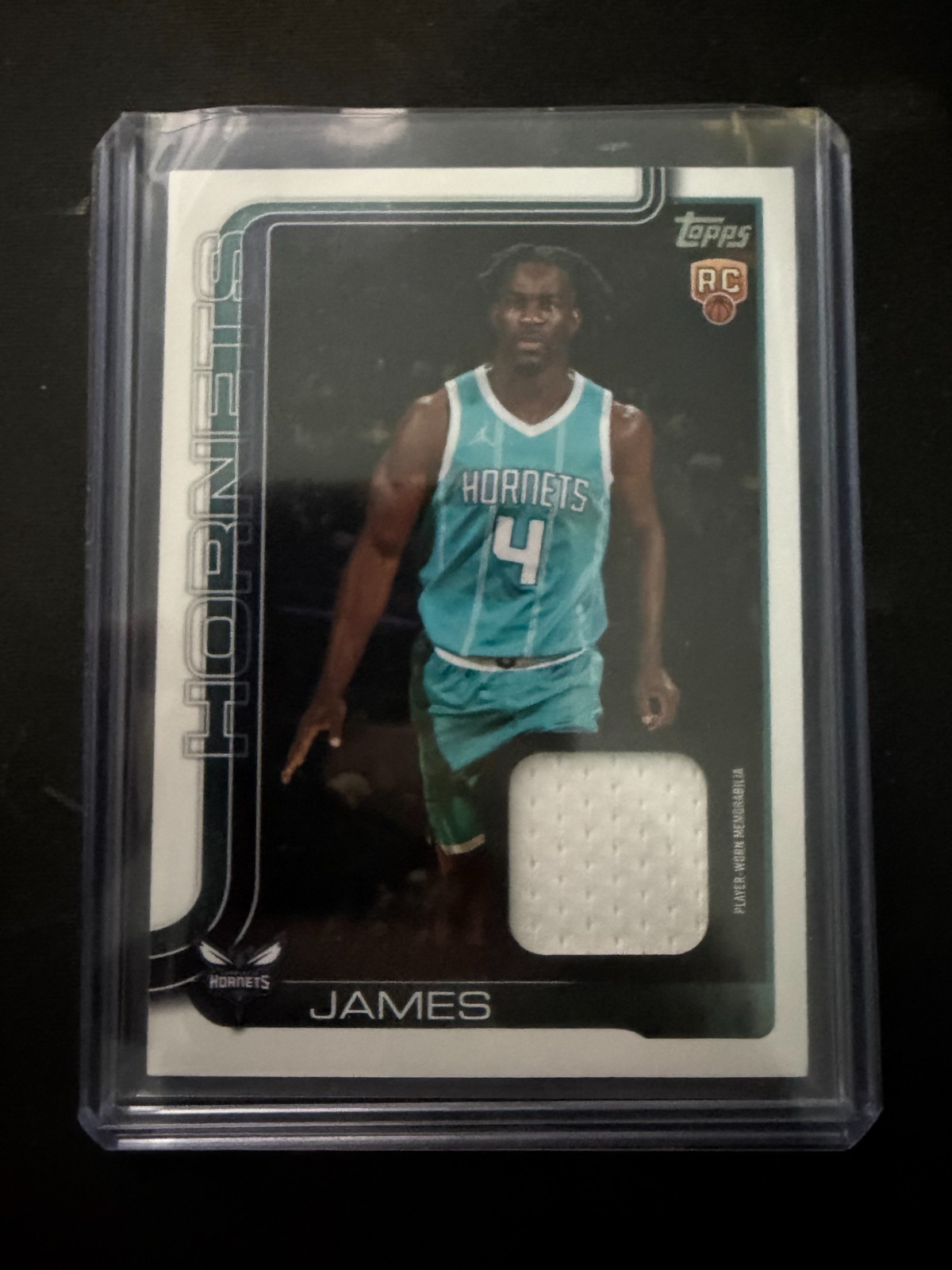2025 TOPPS #FRO-SJ SION JAMES REAL ONE RELIC MEM RC ROOKIE