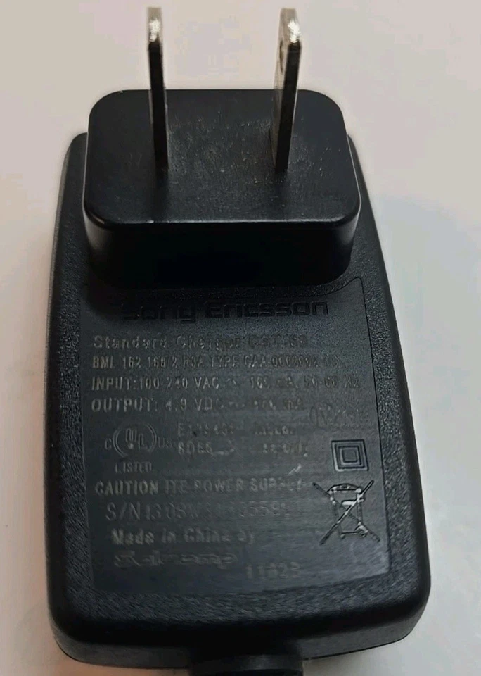 Адаптер питания переменного тока шнур зарядного устройства Sony E CST-60 4,9 В 450 мА — протестирован работает - Изображение 3 из 3