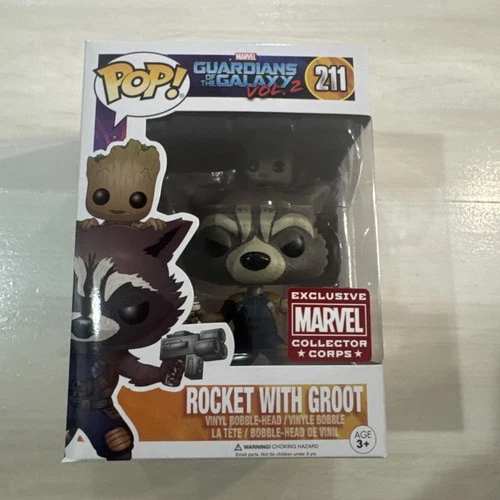 Funko Pop! #211 Marvel Guardians Of The Galaxy Vol. 2 Rocket With Groot Vinyl