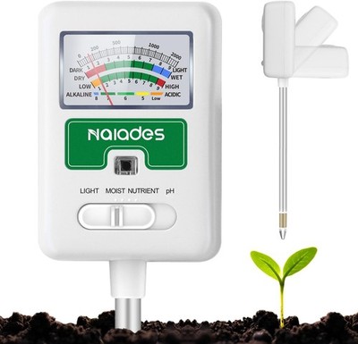 Soil Moisture Meter for Plants, 4-in-1 Soil pH Tester, Soil Tester for Moisture,