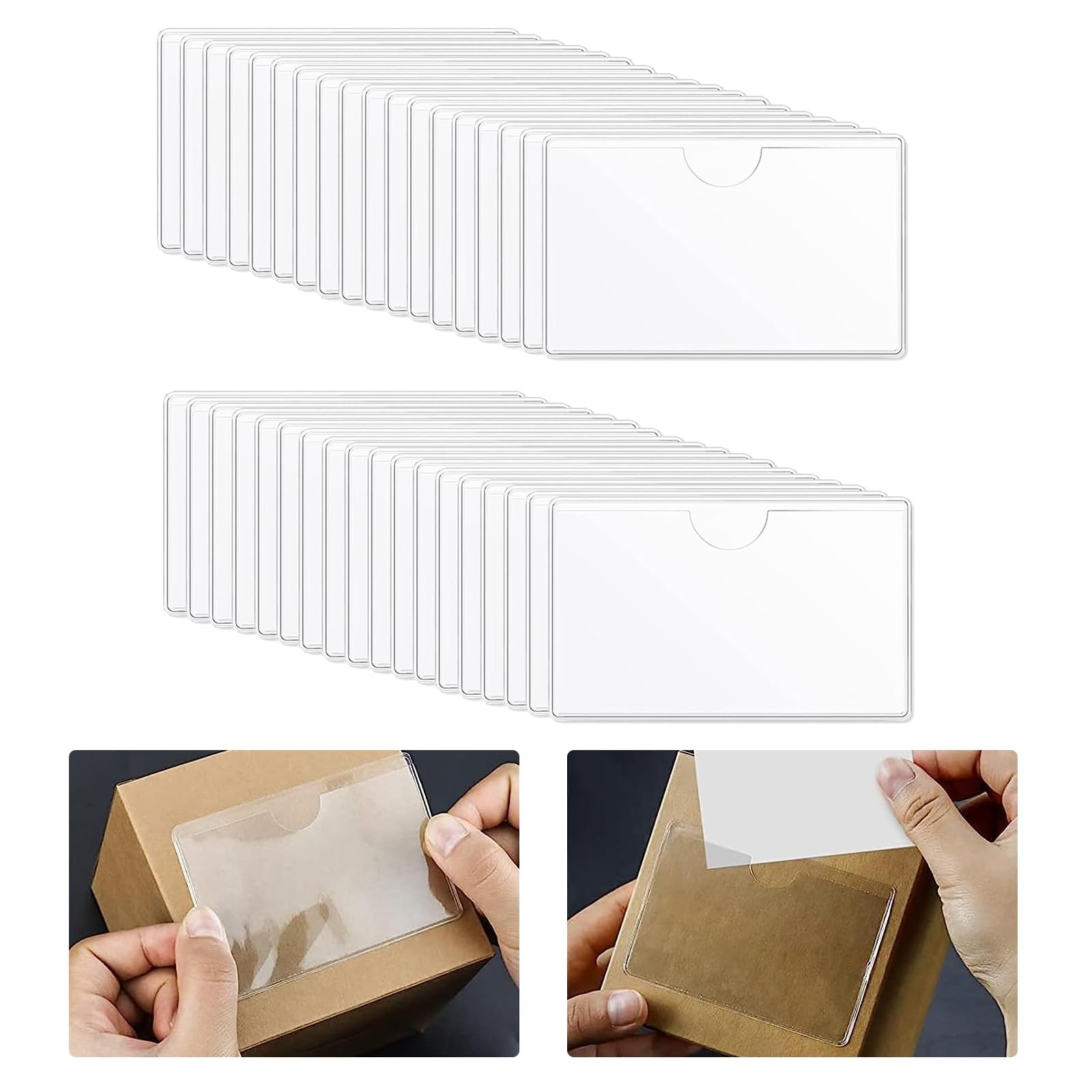 Pochettes adhésives transparentes pour identifier facilement vos dossiers de bureau