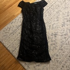 Lauren Ralph Lauren sequined ruched cocktail dress, size 2