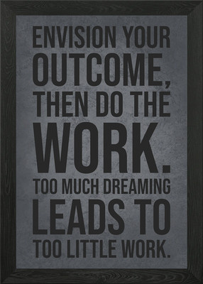 Envision And Do The Work Gerahmtes Wandbild Poster Leinwanddruck Bild