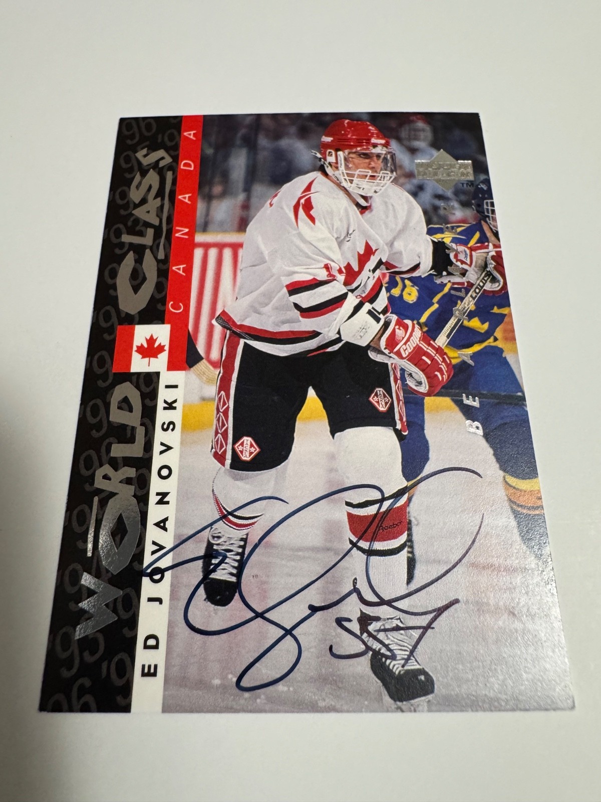 1995-96 Upper Deck BAP Be A Player S178 Ed Jovanovski World Class signed auto