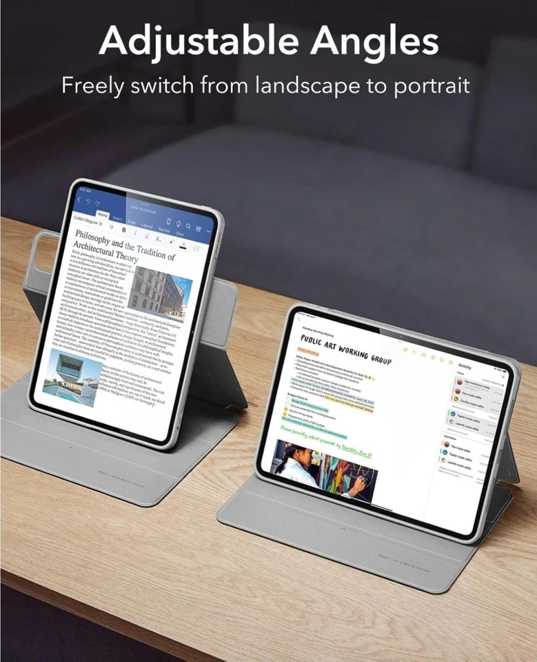 Funda ESR para iPad Pro 13 Pulgadas M4 (2024), Funda iPad Pro 13 con Soporte para Lápices, Rem Foto 2 de 4