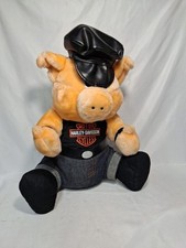 Harley Davidson Biker Pig Plush Stuffed Animal Toy Collectible 1993 15" Wild Hog