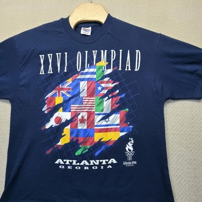 Vintage 90s 1996 Atlanta Olympics T-Shirt Mens XL Single Stitch USA Hanes Tee