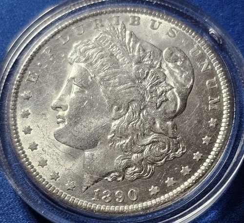 A 1890 Morgan Silver Dollar UNC Choice BU