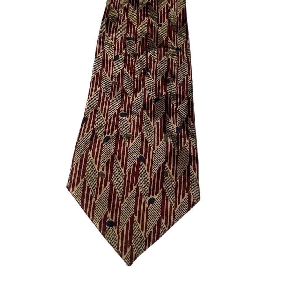 ROBERT TALBOTT Studio Red Blue Gold Geometric Sil… - image 1