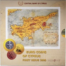 [#1511067] Cyprus, 1 Cent to 2 Euro, BU, 2008, Athens, MS