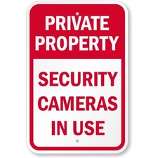 Security Cameras In Use Aluminum Weatherproof Sign c01757