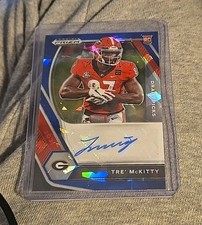 2021 Prizm Draft Picks Tre' McKitty rookie cracked ice autograph auto 2/75 DAWGS