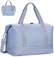 Erweiterbare HandgepäCk Reisetasche 40X20X25 Mit Abnehmbarer Nass-Tasche Grau