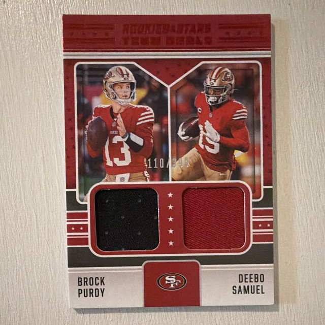 Panini 2024 Rookies & Stars Team Duals Brock Purdy Deebo Samuel TD-SF /399
