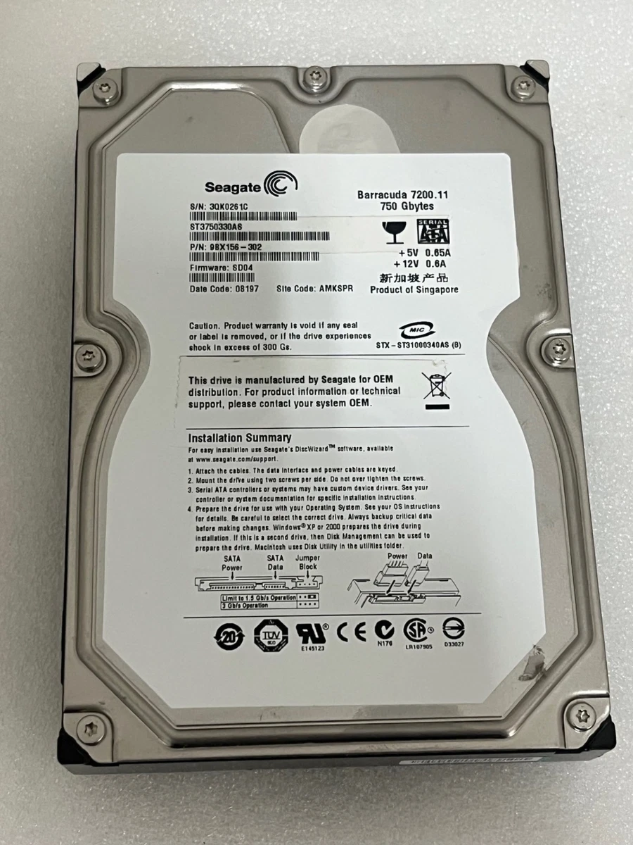 Seagate 750 GB Internal Hard Disk Drives for sale | eBay
