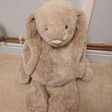 🎀 HUGE Jellycat Bashful Bunny Rabbit Soft Toy Rare Beige Retired 🎀