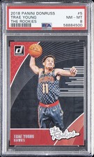 2018 PANINI DONRUSS THE ROOKIES #5 TRAE YOUNG PSA 8