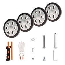 Luggage Wheels Replacement Set 4PCS Dia 2.2in/55mm Thick 0.47in/12mm Suitcase TP