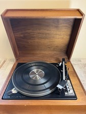 Vtg Elac Benjamin Miracord 50h turntable record player 1965 Wood Cover - Tested