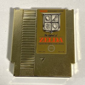 The Legend of Zelda Nintendo NES Gold Cartuccia Manuale Dust Sleeve RPG anni 80