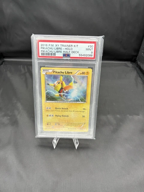 2016 POKEMON XY TRAINER KIT PIKACHU LIBRE HALF DECK #30 PIKACHU LIBRE-HOLO PSA 9