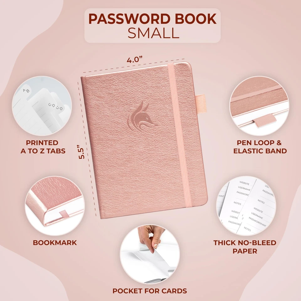 Password Book with alphabetical tabs. Internet Address Organizer Logbook. Sma... - Image 2 of 4