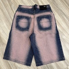 Vintage Y2K Jean Shorts Mens 32 Loose Baggy Fit Hip Hop Style Faded 2000's