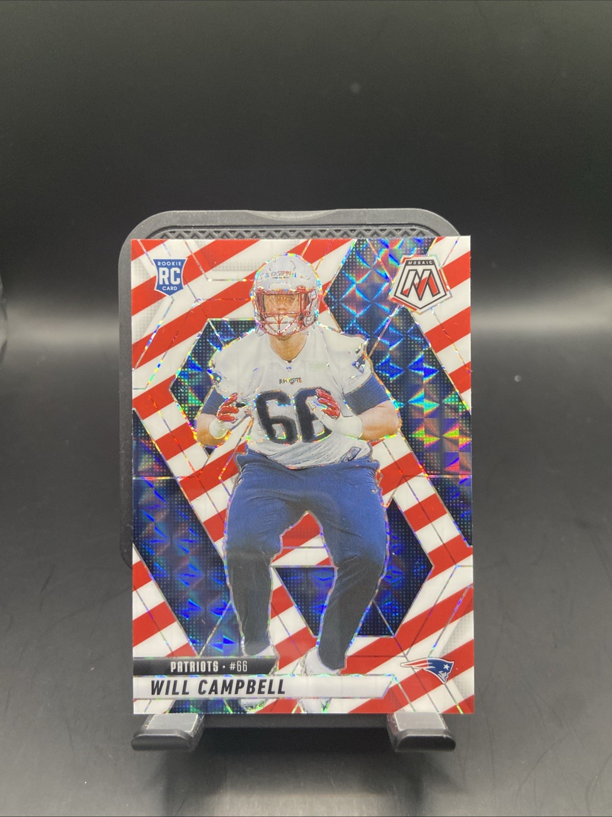 2025 Panini Mosaic - Rookies Will Campbell #378 Red & White Stripe Prizm (RC)