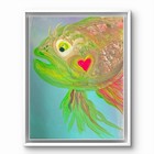 BLESSED#1544 FISH Modern 14x11 Original Canvas Art Modern Abstract — photo 1