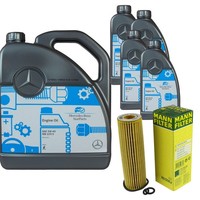 MANN-FILTER ÖLfilter 9L MotoröL 5W-40 MB 229.5 FüR Mercedes C-Klasse SLK