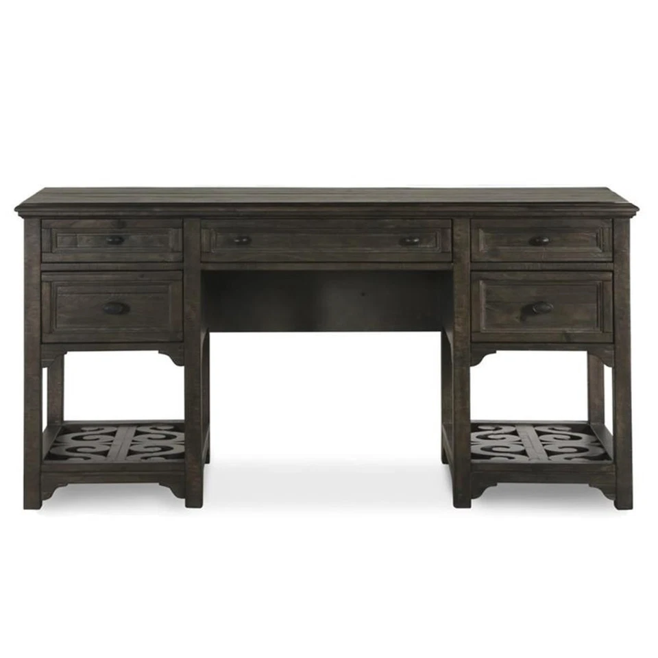 Magnussen Bellamy Computer Credenza in Weathered Peppercorn - Image 3 of 4