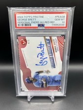 2024 Topps Pristine George Brett #PEAGB Red Auto /5 PSA 10 Royals HOF POP 1