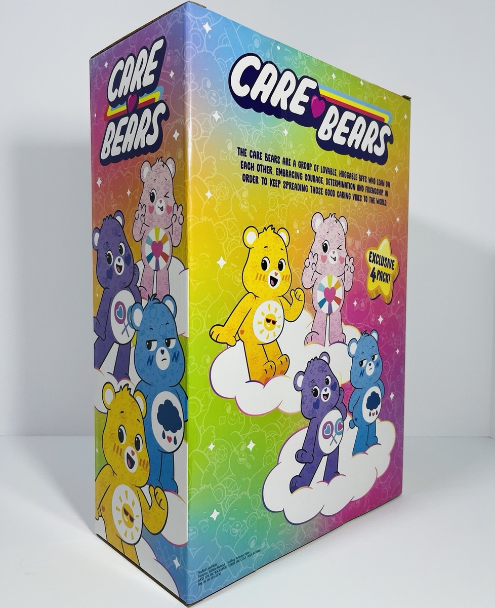 New In Box Care Bears 8 Inch Plush 4 Pack Special Edition