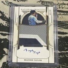2024 Panini National Treasures-Prospect Material Signatures Brayden Taylor /99
