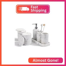 Bathroom Accessories Set, 6-Piece Bathroom Accessory Set, Toothbrush Holders Set