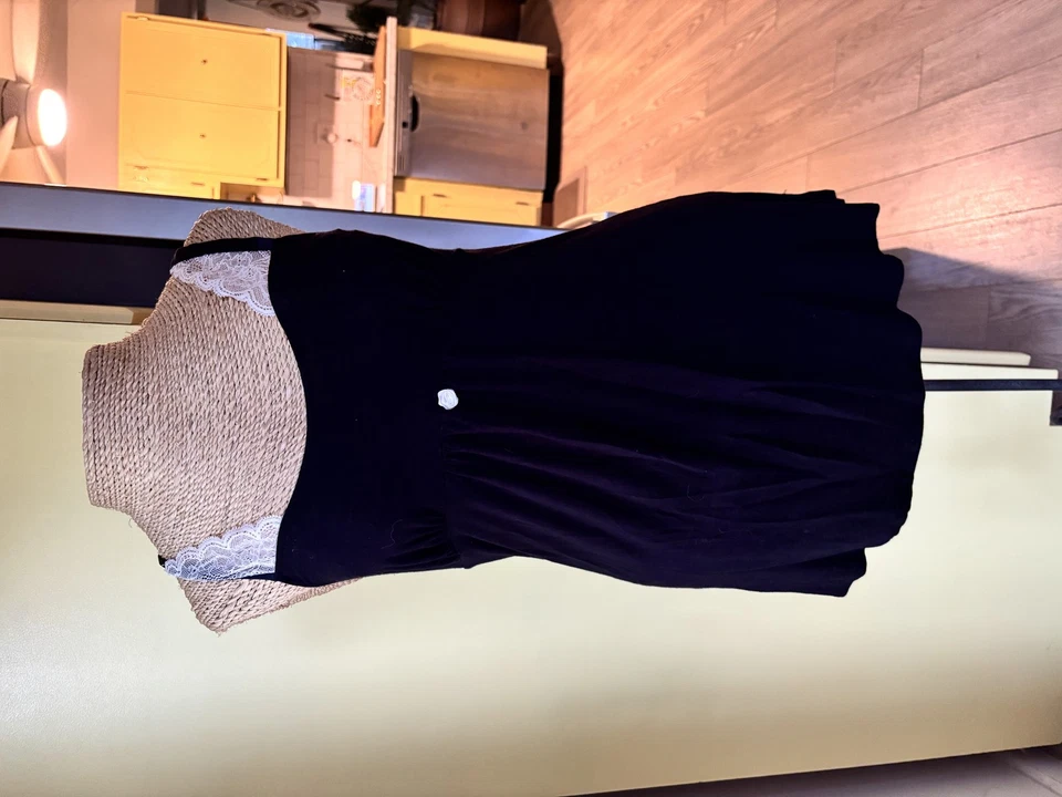 Vestido de pijama Betsey Johnson Y2K Top para mujer mediano con ribete de encaje Babydoll ropa para dormir Foto 2 de 4