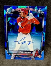 2025 Bowman #CPA-LR Lucas Ramirez 1st Chrome True Blue Auto /150 Angels