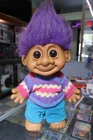 Vintage Big Russ Troll 17” Purple Hair