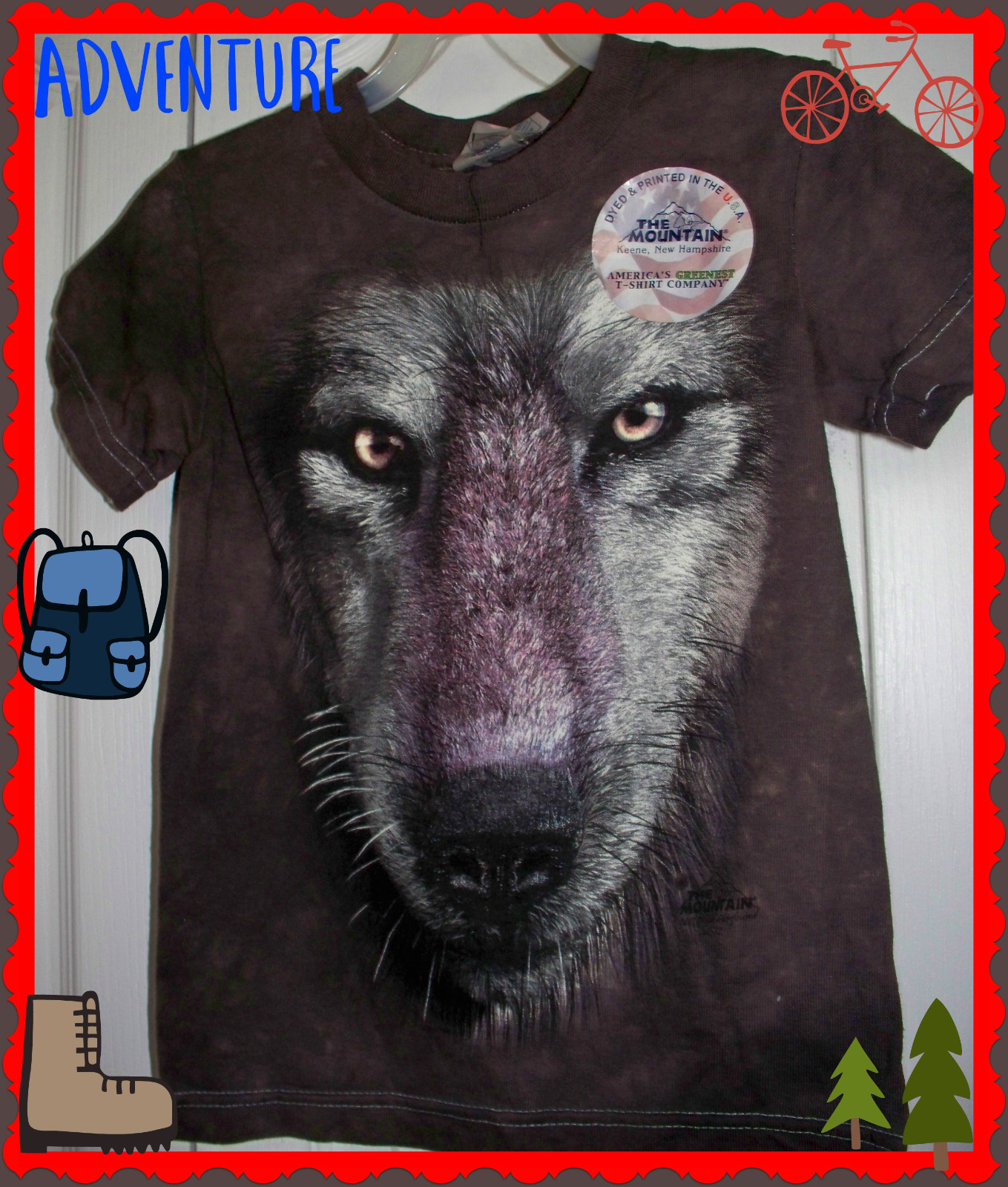 T shirt grafica XS the Mountain Keene NH Delta ProWeight ragazzi ragazze unisex