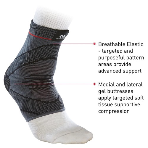 New McDavid Ankle Compression Knit Sleeve w/ Gel Buttresses Level 2 Support - Picture 3 of 5