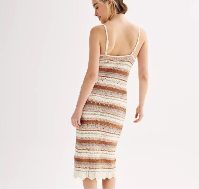 striped crochet dress MINNI ORCHARD CROCHET STRIPE Mini Dress M/L main image 1