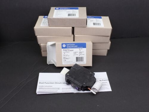 Lot 10ea GE THQL1115DF 15 Amp Dual Function Circuit Breaker Arc Fault GFCI DFCI